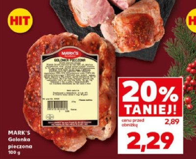 Golonka pieczona 100g MARK'S promocja w Kaufland