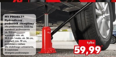 Hydrauliczny podnośnik stemplowy MY PROJECT promocja w Kaufland