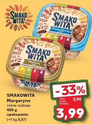 Margaryna różne rodzaje Smakowita promocja w Kaufland