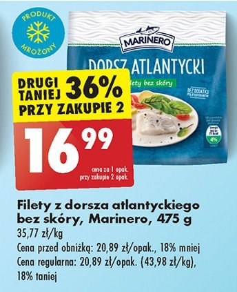 Dorsz atlantycki filet bez skóry Marinero promocja