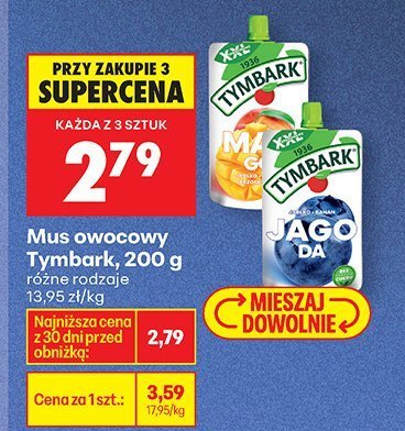 Mus owocowy  200 g różne rodzaje promocja w Biedronka