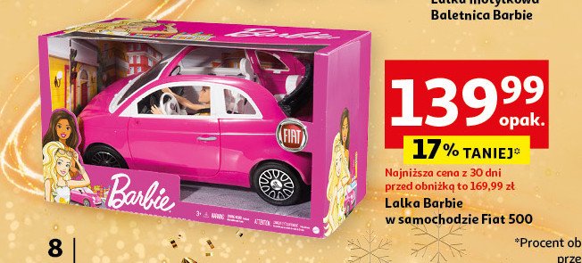 Lalka barbie i fiat 500 promocja w Auchan