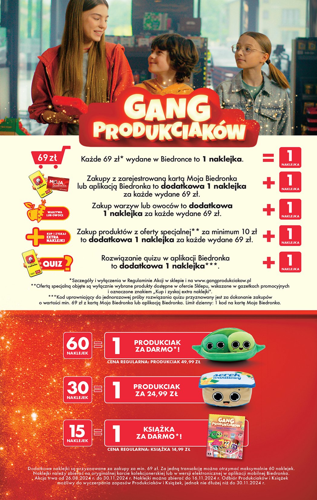 Książka gang produkciaków* promocja w Biedronka