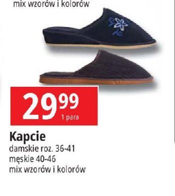 Kapcie damskie 36-41 promocja w Leclerc