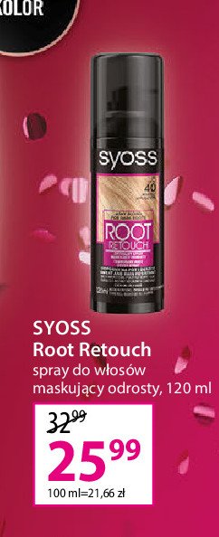 Spray maskujący odrosty - jasny blond Syoss root retoucher promocja