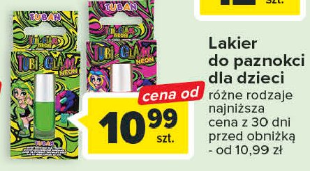 Lakier do paznokci dla dzieci neon Tuban promocja