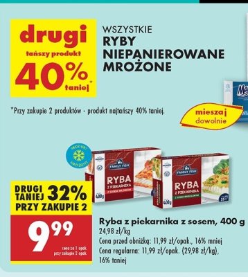 Ryba z piekarnika z sosem broku艂owym Family fish promocja