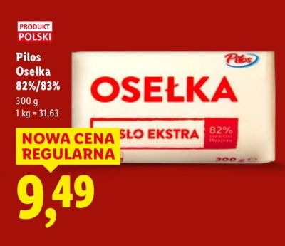 Osełka 82%/83% Pilos promocja w Lidl