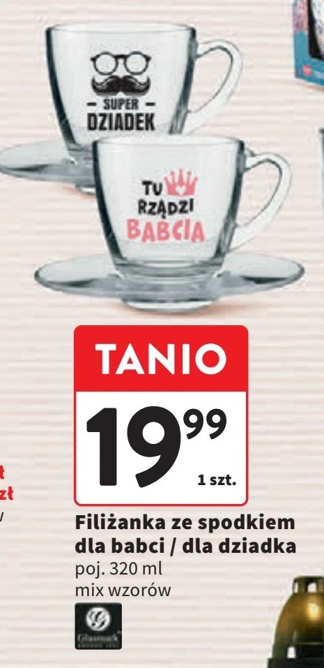 Filiżanka ze spodkiem 320 ml dla babci promocja w Intermarche