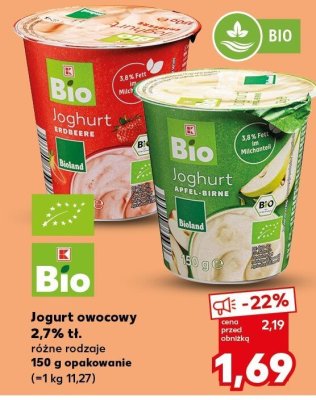 Jogurt owocowy różne rodzaje Bio promocja w Kaufland