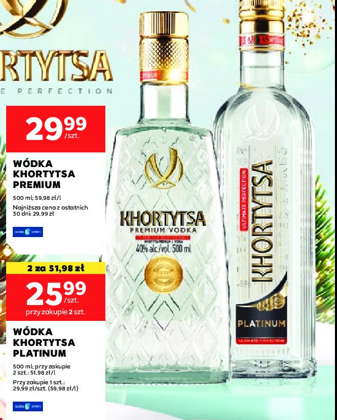 Wódka KHORTYTSA PREMIUM promocja w Stokrotka