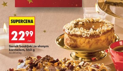 Sernik baskijski ze słonym karmelem promocja w Biedronka