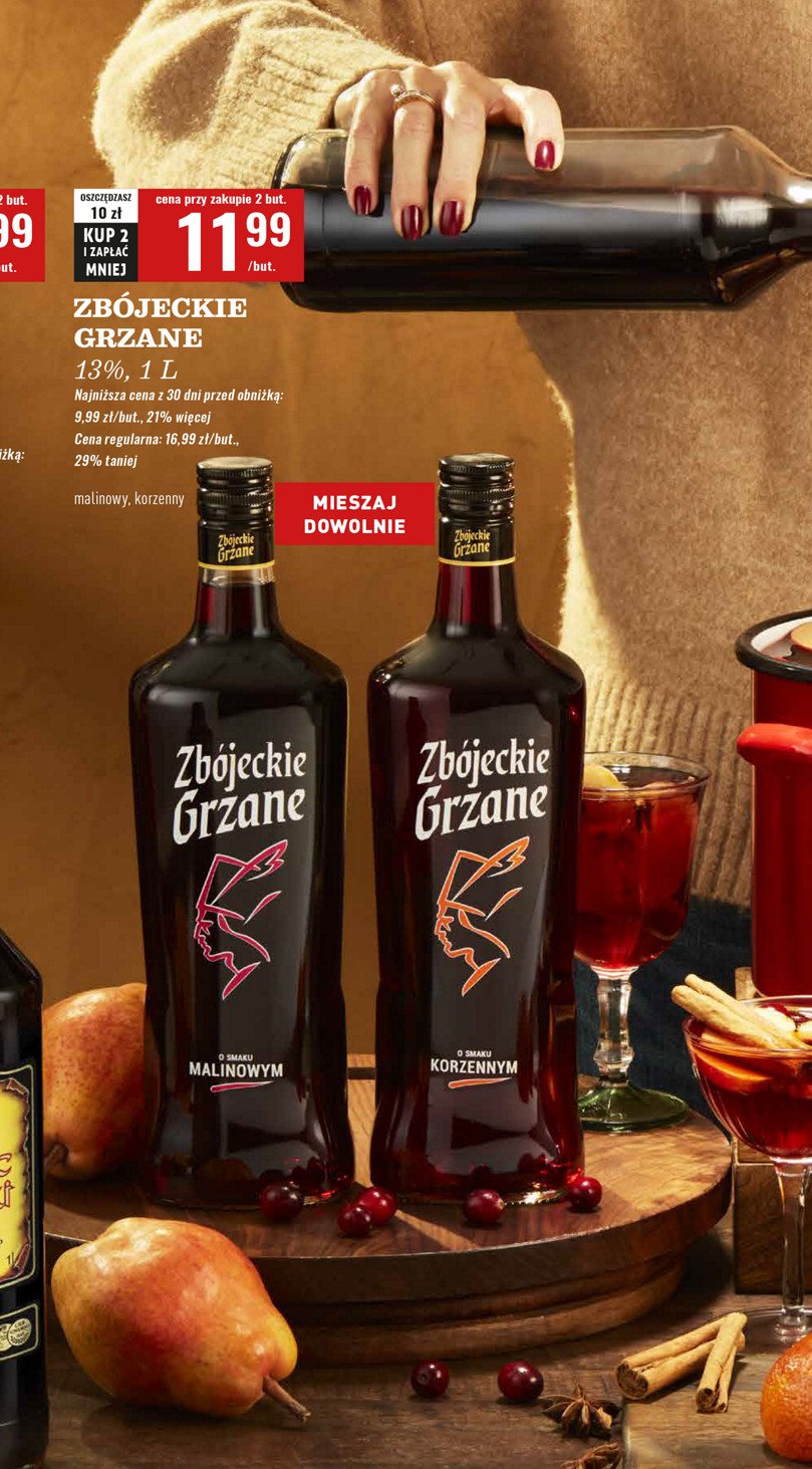 Wino Zbójeckie grzane malinowe promocja