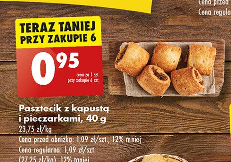 Pasztecik z kapustą i pieczarkami promocja