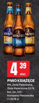 Piwo Książęce IPA, Złote Pszeniczne, Złote Pszeniczne 0,0% 0,5l promocja w Chorten