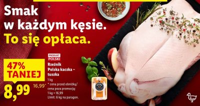 Kaczka Rzeźnik Polska Kaczka - tuszka promocja w Lidl