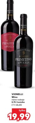 Wino Vionelli różne rodzaje promocja w Kaufland