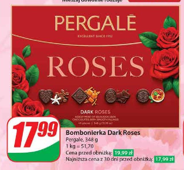 Bombonierka roses Pergale promocja