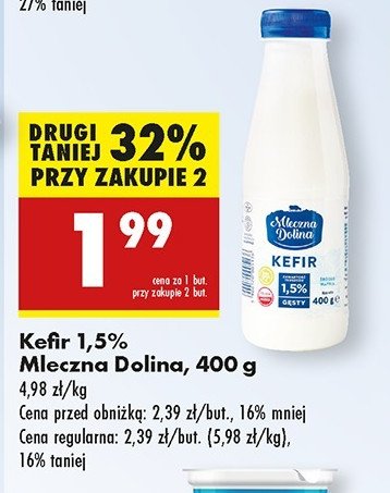 Kefir 1.5% Mleczna dolina promocja