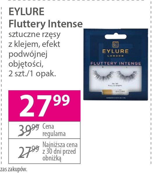 Sztuczne rz臋sy fluttery intense nr 141 Eylure promocja