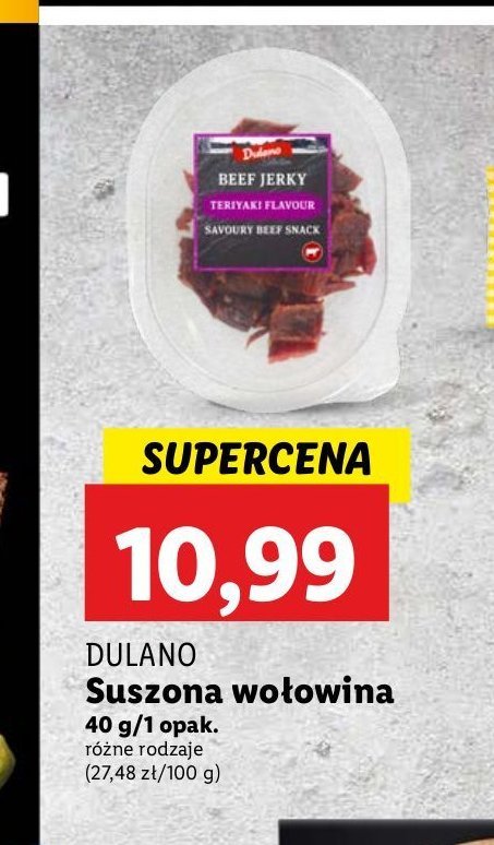 Suszona wołowina Dulano promocja