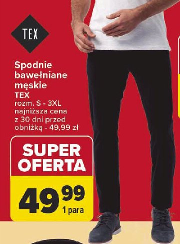 Spodnie bawełniane męskie s-3xl Tex promocja
