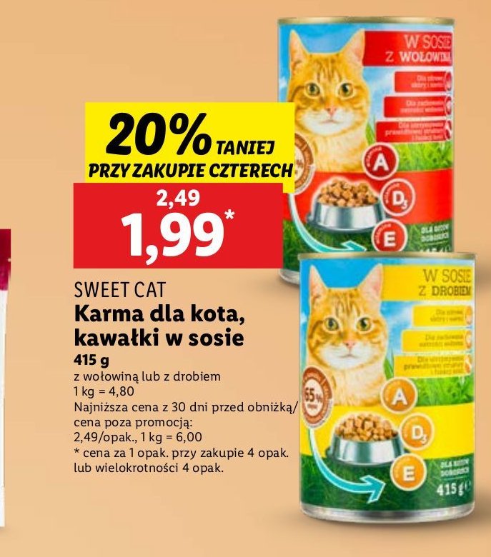 Karma w sosie z drobiem SWEET CAT promocja