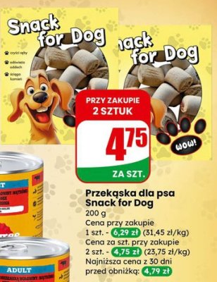 Przekąska dla psa Snack for Dog promocja w Dino