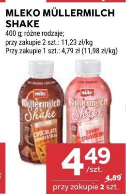 Mleko Müllermilch Shake promocja w Stokrotka