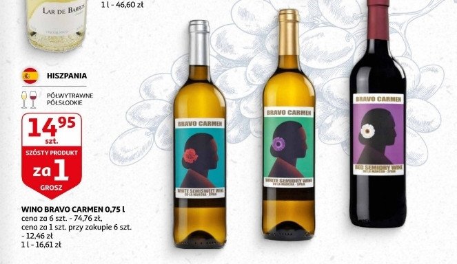 Wino Bravo carmen semi dry promocja
