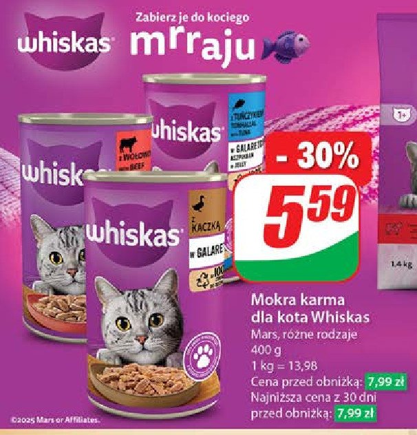 Karma dla kota z tuńczykiem Whiskas promocja