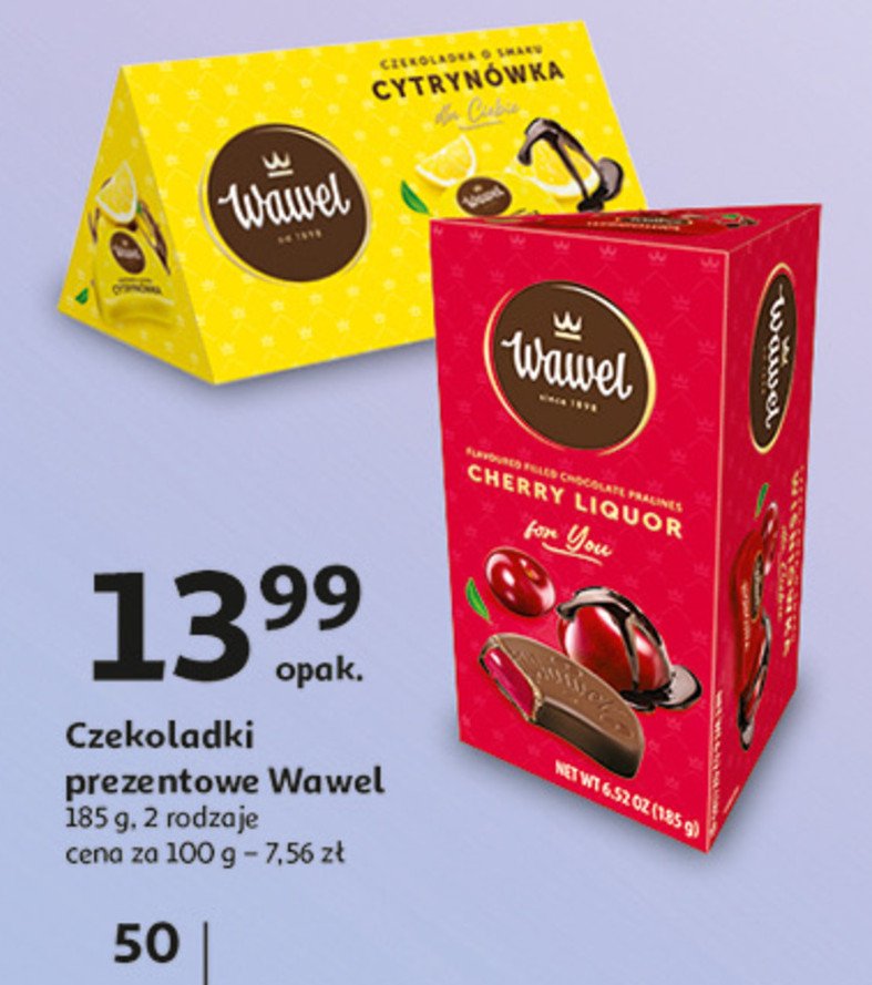 Czekoladki wiśniówka Wawel promocja