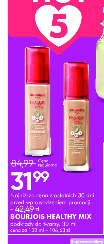 Podkład rozświetlający Bourjois healthy mix promocja