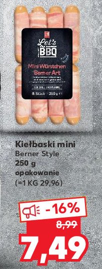 Kiełbaski mini K-classic let's bbq promocja