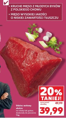 Mięso udziec wołowy ekstra na roladę lub gulasz 1 kg promocja w Kaufland
