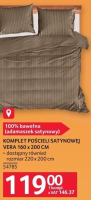 Komplet pościeli satynowej VERA 160 x 200 CM promocja w Selgros