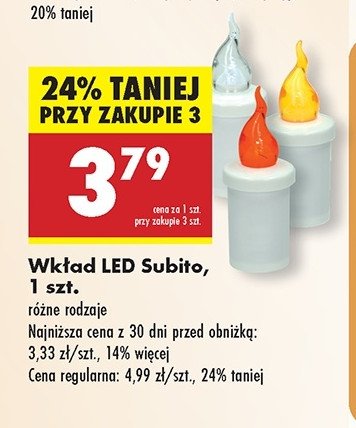 Wk艂ad led 30 dni czerwony Subito promocja