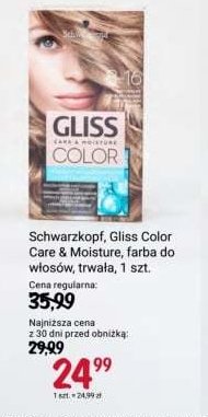 Krem koloryzujący 8-16 Schwarzkopf gliss color promocja