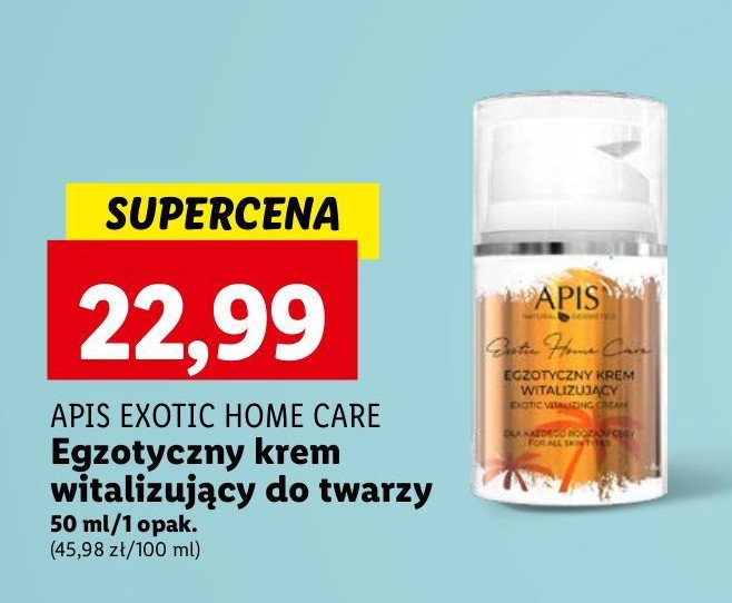 Krem do twarzy egzotyczny witalizujący APIS EXOTIC HOME CARE promocja