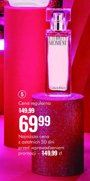 Woda perfumowana Calvin klein eternity moment promocja w Super-Pharm