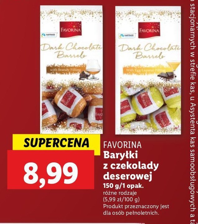 Baryłki z alkoholem Favorina promocja