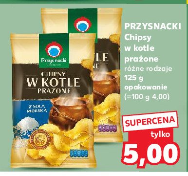 Chipsy w kotle prażone cheddar z czerwoną cebulą Przysnacki promocja