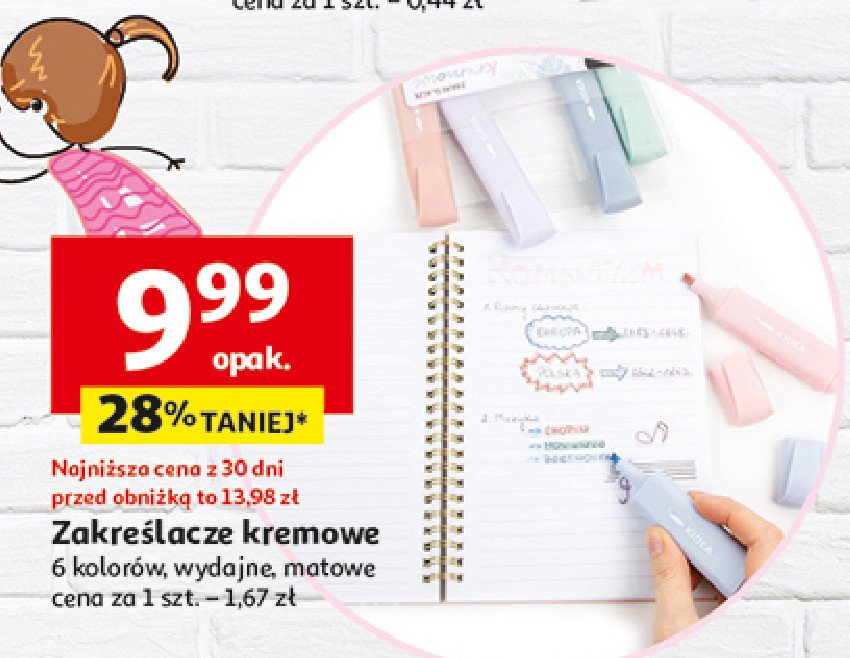 Zakreślacze kremowe promocja