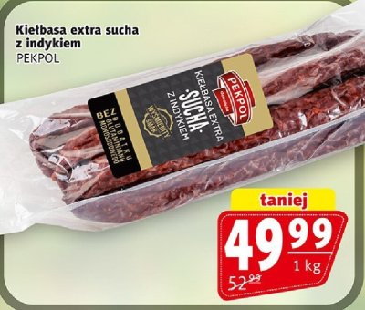 Kiełbasa extra sucha z indykiem Pekpol promocja w Prim Market