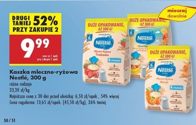 Kaszka mleczna ryżowo-kukurydziana banan-jabłko-morela Nestle kaszka dzień dobry promocja