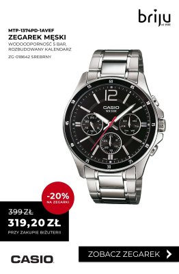 Zegarek męski MTP-1374PD-1AVEF ZG-018642 srebrny promocja w Briju