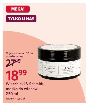 Maska do włosów Wierzbicki & Schmidt, 250 ml promocja w Rossmann
