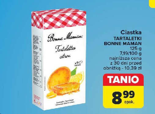 Ciastka tarteletki cytrynowe Bonne maman promocja w Carrefour Market