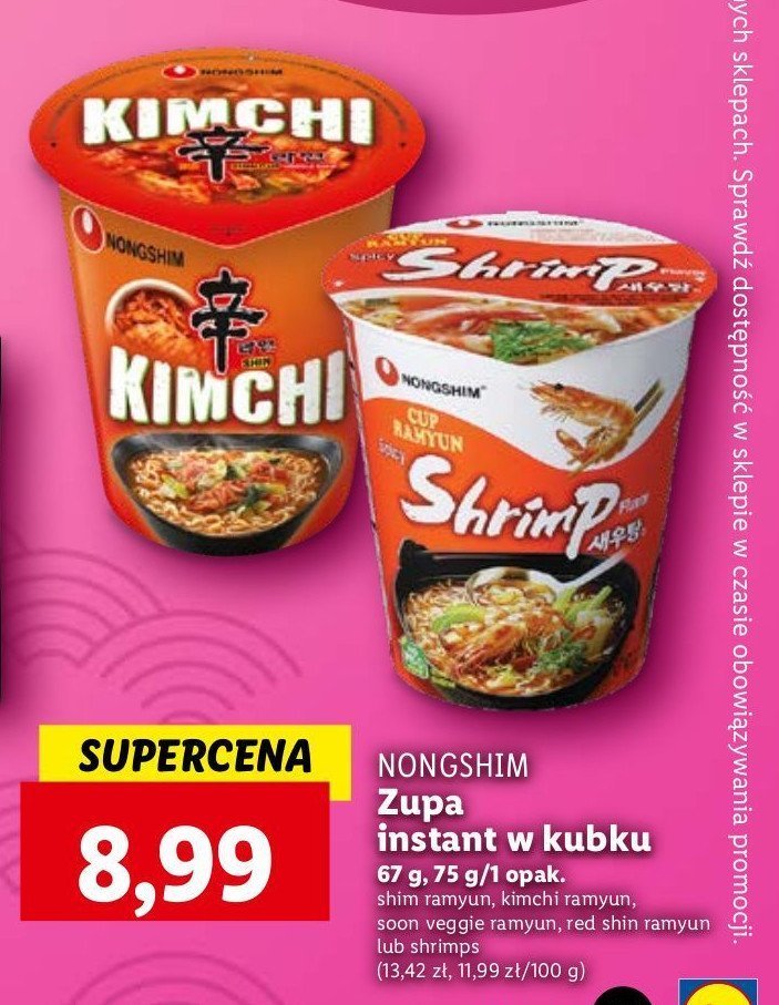 Zupa krewetkowa Nongshim promocja