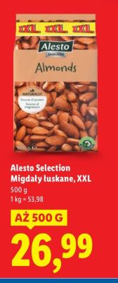 Migdały łuskane Alesto Selection XXL 500 g promocja w Lidl